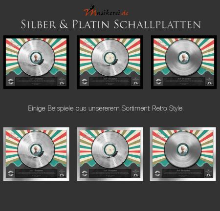 Silber-Platin Schallplatte - Retro Style